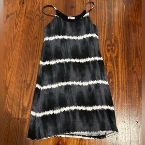 Navy and White tie-dye dress